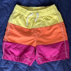 GAP Kids Swim Shorts, Orange, Pink, Yellow, Sz 6-7